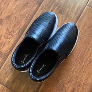 black platform sneakers